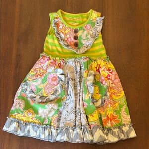 Mustard Pie Floral Dress - size 12M